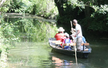 ballade barque - embarcadere de montfaucon dans la venise verte